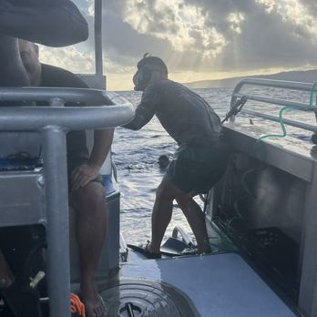 One Ocean Diving - My son going in - Free Diving Near Me - Haleiwa, Hawaii