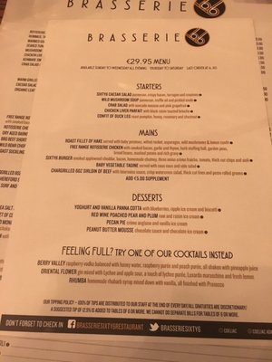 Menu photo 1 Brasserie Sixty6 Dublin, D