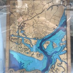 Timeless Treasures - Southport wooden map