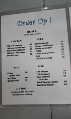 Menu photo 2 Order Up Parañaque, NCR
