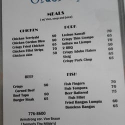 Order Up - Menu of Order Up