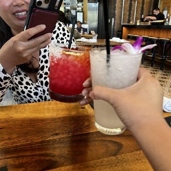 The Olive Restobar - Pomegranate tequila mix and coconut sparkling drink - Mediterranean Near Me - Downey, California