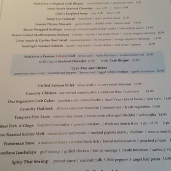 McKelvie's - Menu - Seafood Near Me - Halifax, Nova Scotia McKelvie's - Menu - Seafood Near Me - Halifax, Nova Scotia