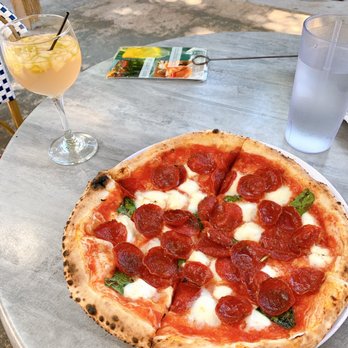 Pupatella - Margherita DOC Pizza with pepperoni added - Pizza Near Me - Arlington, Virginia Pupatella - Margherita DOC Pizza with pepperoni added - Pizza Near Me - Arlington, Virginia
