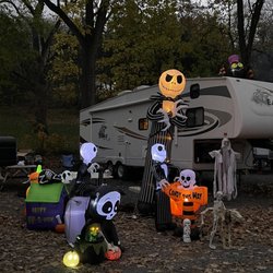 Creekside Campground - Halloween decorations