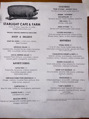 Menu photo 3 Starlight Cafe Greenville, NC