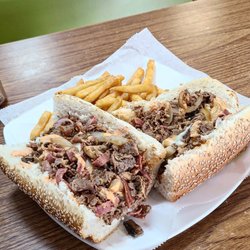 Rosario's Pizza - Gio's Special Cheesesteak.  They now have seeded rolls.