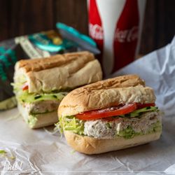 CJ Deli - No2 Chicken Salad sandwich on a French roll with avocado combo
