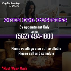 Psychic Readings by Debbie - OPEN FOR BUSINESS , please call and schedule today.
