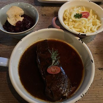 Almresi Vail - Schmorbraten ($42) - Braised Beef Short Rib - German Near Me - Vail, Colorado