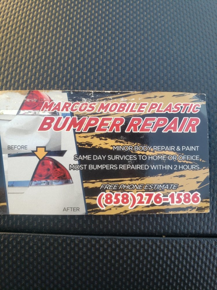 MARCOS MOBILE PLASTIC BUMPER REPAIR San Diego, California 19 Photos