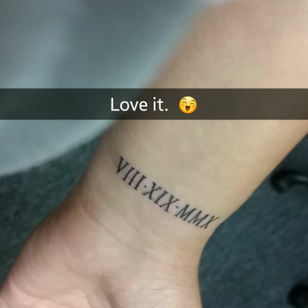 The Hive Tattoo - My son's birthday in roman numerals - Tattoo Near Me - Fullerton, California The Hive Tattoo - My son's birthday in roman numerals - Tattoo Near Me - Fullerton, California