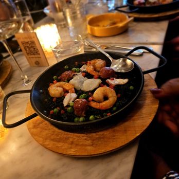 87 Ludlow - Paella Negra. $24. They found it decent (liked the rice/found the seafood a bit overcooked) - Filipino Near Me - New York, New York 87 Ludlow - Paella Negra. $24. They found it decent (liked the rice/found the seafood a bit overcooked) - Filipino Near Me - New York, New York