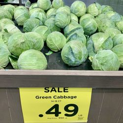 Frys - Green Cabbage $0.49 Sale