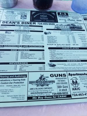 Menu photo 5 Dean's Diner Blairsville, PA