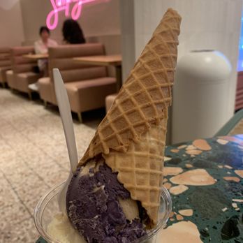 Sampaguita - Sampaguita and ube latte with a cone on top - Ice Cream & Frozen Yogurt Near Me - Orlando, Florida Sampaguita - Sampaguita and ube latte with a cone on top - Ice Cream & Frozen Yogurt Near Me - Orlando, Florida