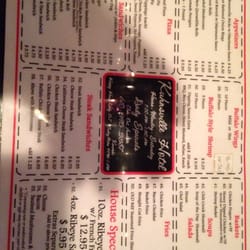 Kuhnsville hotel - Menu
