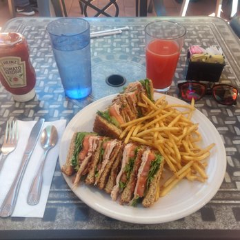 Creekside Garden Cafe - Club sandwich and grapefruit juice. - Breakfast & Brunch Near Me - Cambria, California Creekside Garden Cafe - Club sandwich and grapefruit juice. - Breakfast & Brunch Near Me - Cambria, California