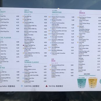 T4 - Menu as of 5/30/19 - Bubble Tea Near Me - Beaverton, Oregon T4 - Menu as of 5/30/19 - Bubble Tea Near Me - Beaverton, Oregon
