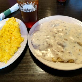 Breakfastime - Wanted a small breakfast, so I ordered the two biscuits and gravy with scrambled eggs. At least it tastes fantastic and is a great - New American Near Me - Salisbury, North Carolina Breakfastime - Wanted a small breakfast, so I ordered the two biscuits and gravy with scrambled eggs. At least it tastes fantastic and is a great - New American Near Me - Salisbury, North Carolina