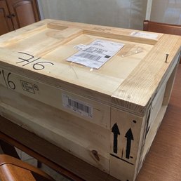 The wooden crate and insurance of nearly $400. The wooden crate and insurance of nearly $400.
