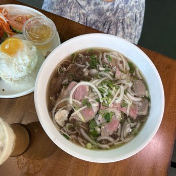 Monster Pho - Beef Pho with meatballs, flank, rare steak - Vietnamese Near Me - Oakland, California Monster Pho - Beef Pho with meatballs, flank, rare steak - Vietnamese Near Me - Oakland, California