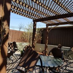 What's Brewin' - The patio in back