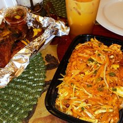 Ginger Thai Cuisine - Bbq Chicken left, Pad Thai chicken right