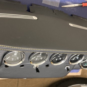 Creative Auto Interiors - Fitting gauges after dash was upholstered. - Auto Customization Near Me - Butler, New Jersey