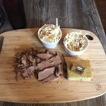 Beach Pit BBQ - Brisket, pulled pork, bread and coleslaw. - Barbeque Near Me - Costa Mesa, California