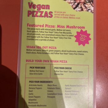 Mellow Mushroom Richmond - Carytown - Vegan menu - Pizza Near Me - Richmond, Virginia