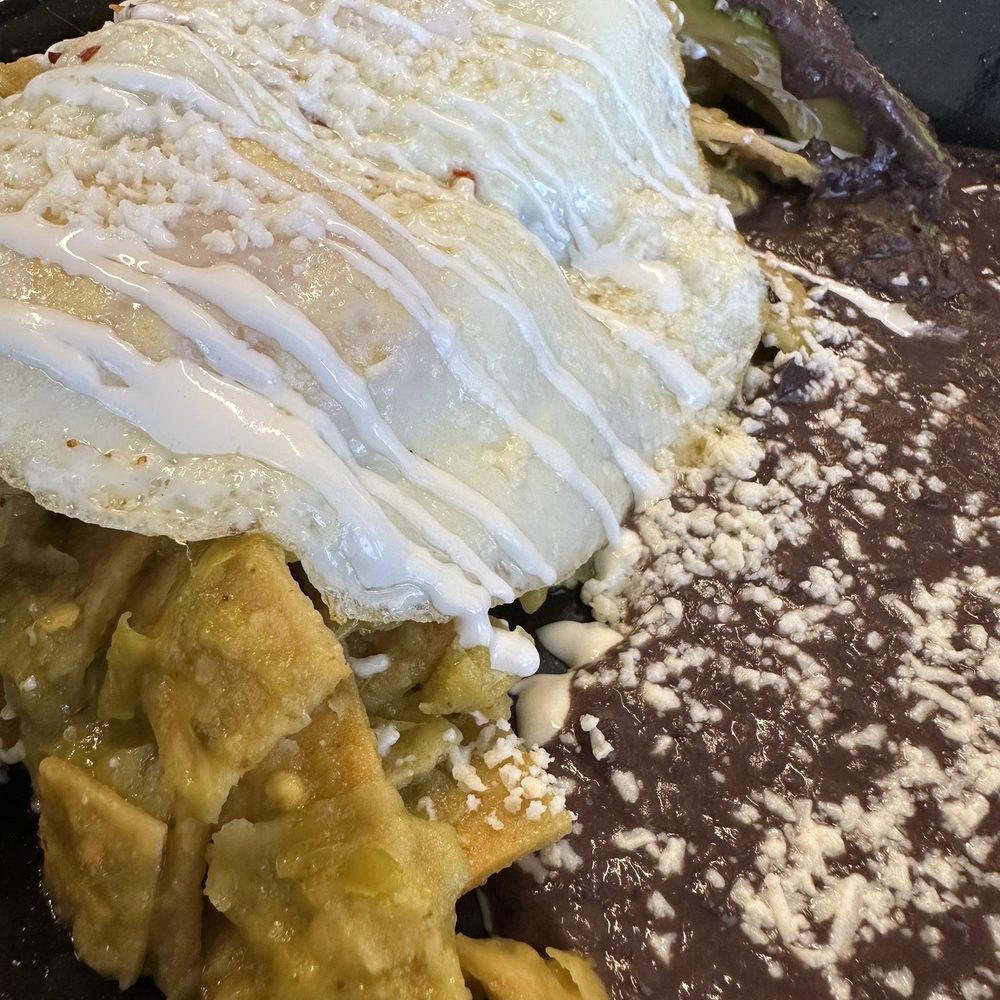 Creamy green Chilaquiles