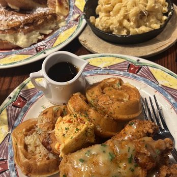 Miss Shirley's Cafe, Inner Harbor - Chickens and waffles  Mac and cheese  Coconut stuffed French toast  Amy's eve Benedict - Breakfast & Brunch Near Me - Baltimore, Maryland