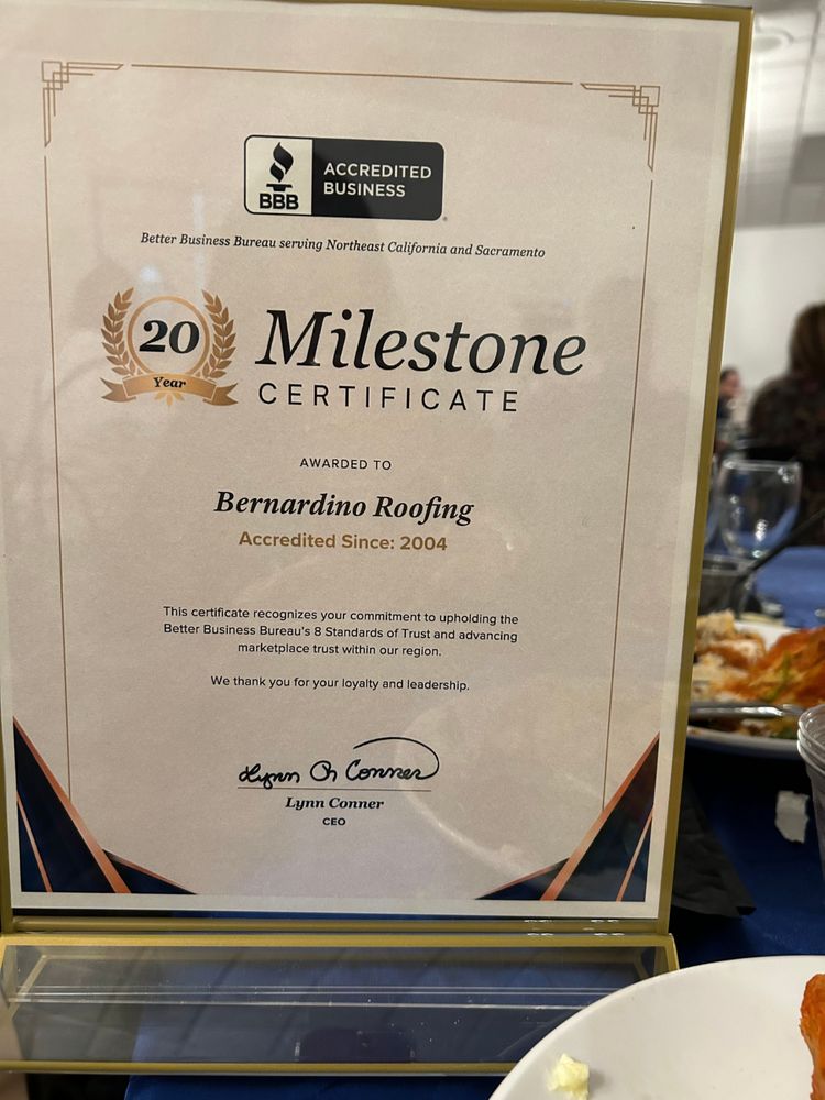 Slide of Bernardino Roofing