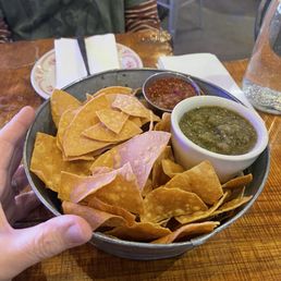 Chips and salsa (free refills but we didn't need them) Chips and salsa (free refills but we didn't need them)