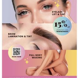 April promotion 2023 on Lash Lift , Brow lamination and waxing.