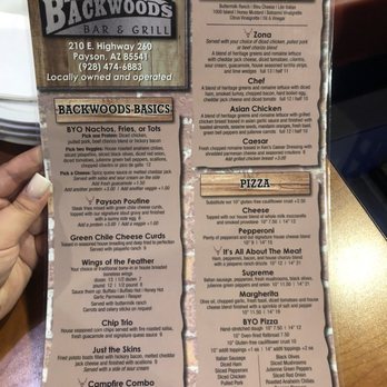 Backwoods Bar & Grill - Menu - Pizza Near Me - Payson, Arizona Backwoods Bar & Grill - Menu - Pizza Near Me - Payson, Arizona