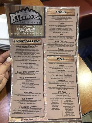 Menu photo 7 Backwoods Bar & Grill Payson, AZ