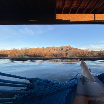 Riverbend Hot Springs - View from the submerged hammock. - Resorts Near Me - Truth or Consequences, New Mexico Riverbend Hot Springs - View from the submerged hammock. - Resorts Near Me - Truth or Consequences, New Mexico