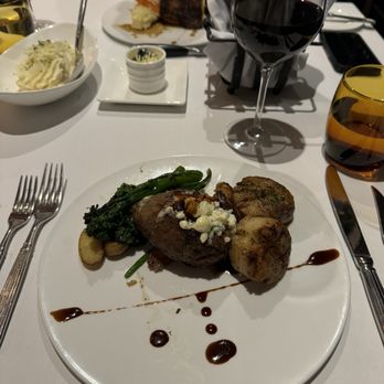 1700 Degrees Steakhouse - melt-in-your-mouth filet mignon, Point Reyes preparation, with seared scallop enhancement. AmAzInG!! - Steakhouses Near Me - Harrisburg, Pennsylvania