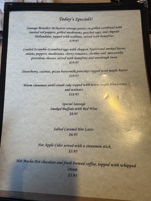 Menu photo 1 Up For Breakfast Manchester Center, VT