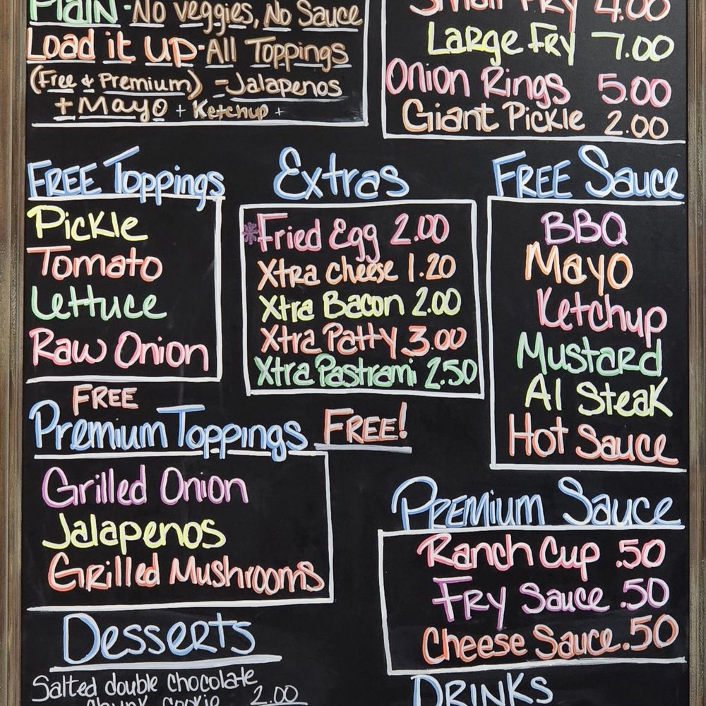 Patty Shack - Menu as of 11/19/2024 - Burgers Near Me - Milwaukee, Wisconsin
