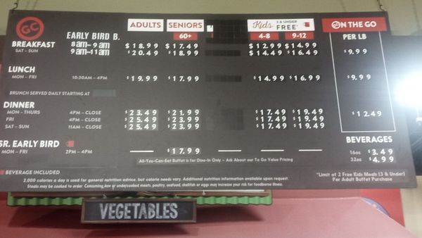 Menu photo 1 Golden Corral Buffet & Grill Bellflower, CA Menu photo 1 Golden Corral Buffet & Grill Bellflower, CA