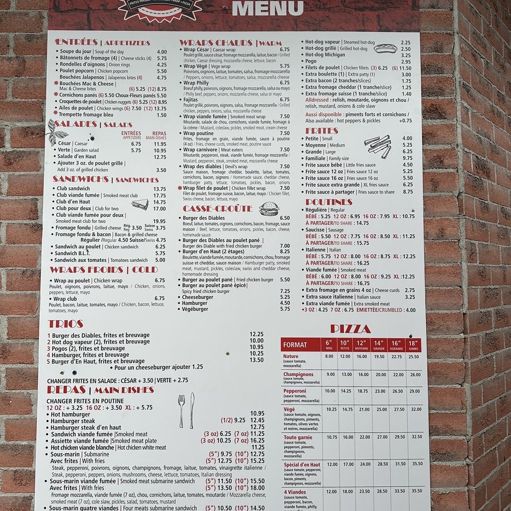 Casse Croûte d'en Haut - Menu - Fast Food Near Me - Mont-Tremblant, Quebec Casse Croûte d'en Haut - Menu - Fast Food Near Me - Mont-Tremblant, Quebec