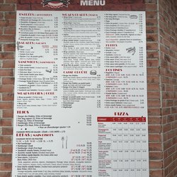 Casse Croûte d'en Haut - Menu