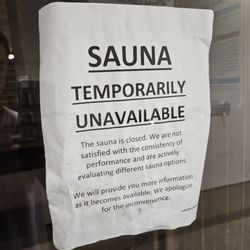 LA Fitness - Broken sauna
