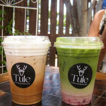 Tule Coffeehouse - Orange Latte  Strawberry Matcha - Breakfast & Brunch Near Me - Elk Grove, California