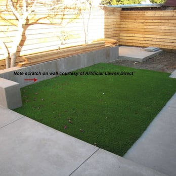 Artificial Lawns Direct - Artificial Lawns Direct scratched our newly poured wall with their vibrating plate compactor during their botched installation - Artificial Turf Near Me - Santa Cruz, California Artificial Lawns Direct - Artificial Lawns Direct scratched our newly poured wall with their vibrating plate compactor during their botched installation - Artificial Turf Near Me - Santa Cruz, California