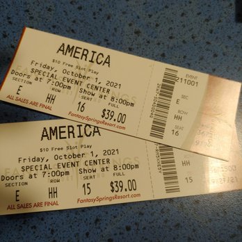 Fantasy Springs Special Events Center - two tickets - Stadiums & Arenas Near Me - Indio, California Fantasy Springs Special Events Center - two tickets - Stadiums & Arenas Near Me - Indio, California