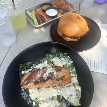 Long Weekend - Salmon Caesar Salad - New American Near Me - Houston, Texas Long Weekend - Salmon Caesar Salad - New American Near Me - Houston, Texas